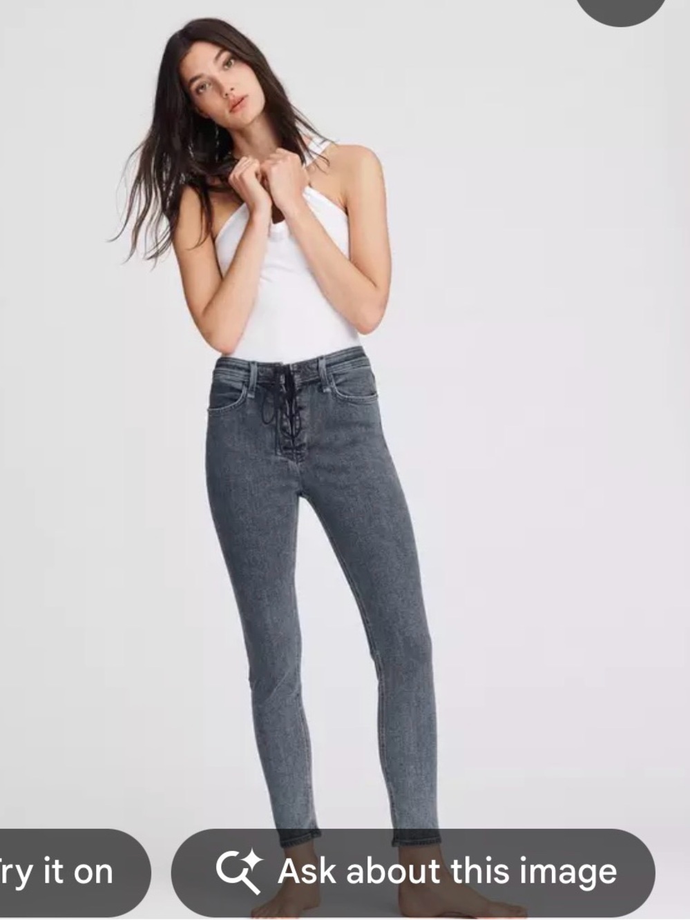 Rag & Bone Nina High Rise Ankle Skinny Jeans in Royal Oak